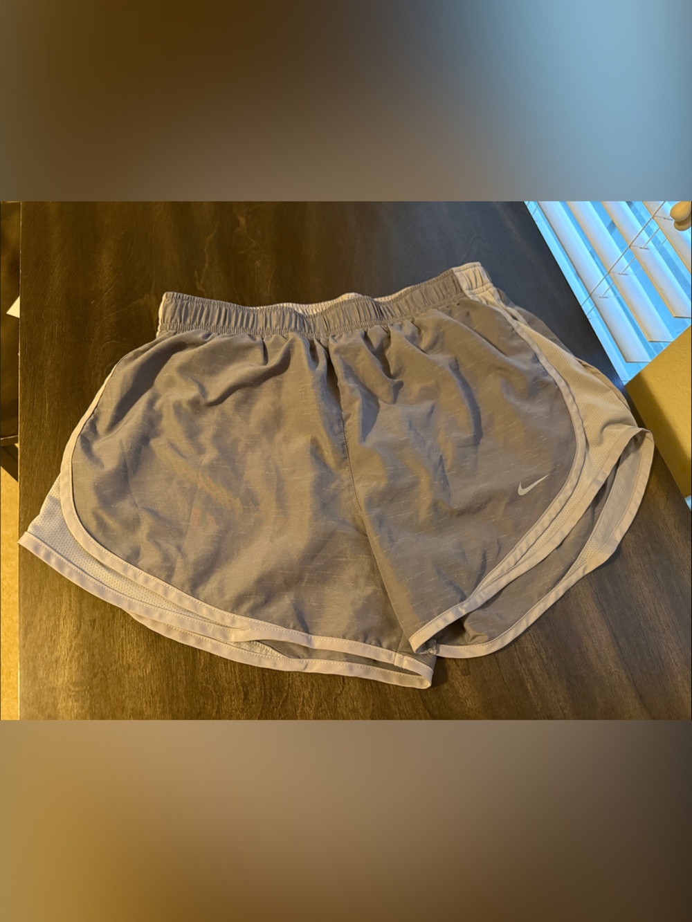 Nike Lavender Dri-Fit High Waist Athletic Running Nylon Shorts 3” Inseam